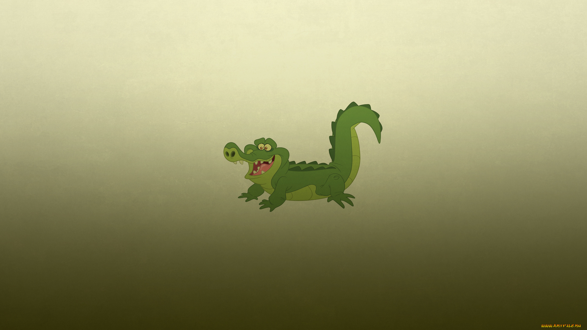 рисованные, минимализм, alligator, аллигатор, зеленоватый, фон, crocodile, крокодил, улыбка