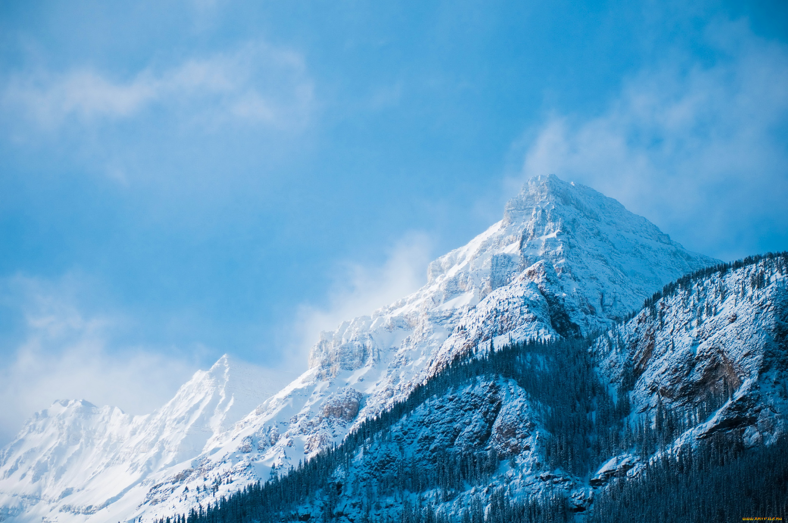 природа, горы, banff, national, park, canada, снег