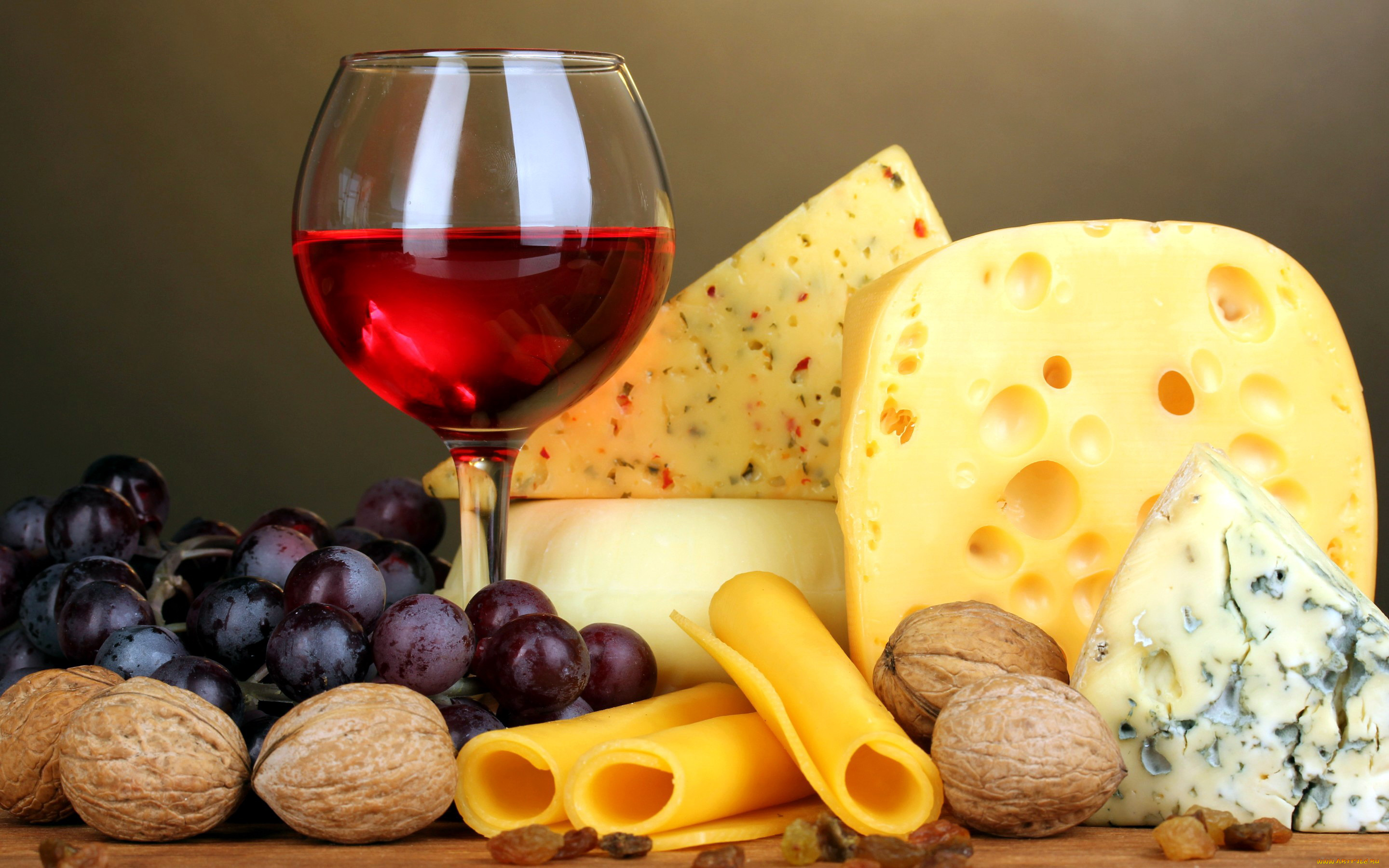 еда, разное, вино, виноград, орехи, сыр