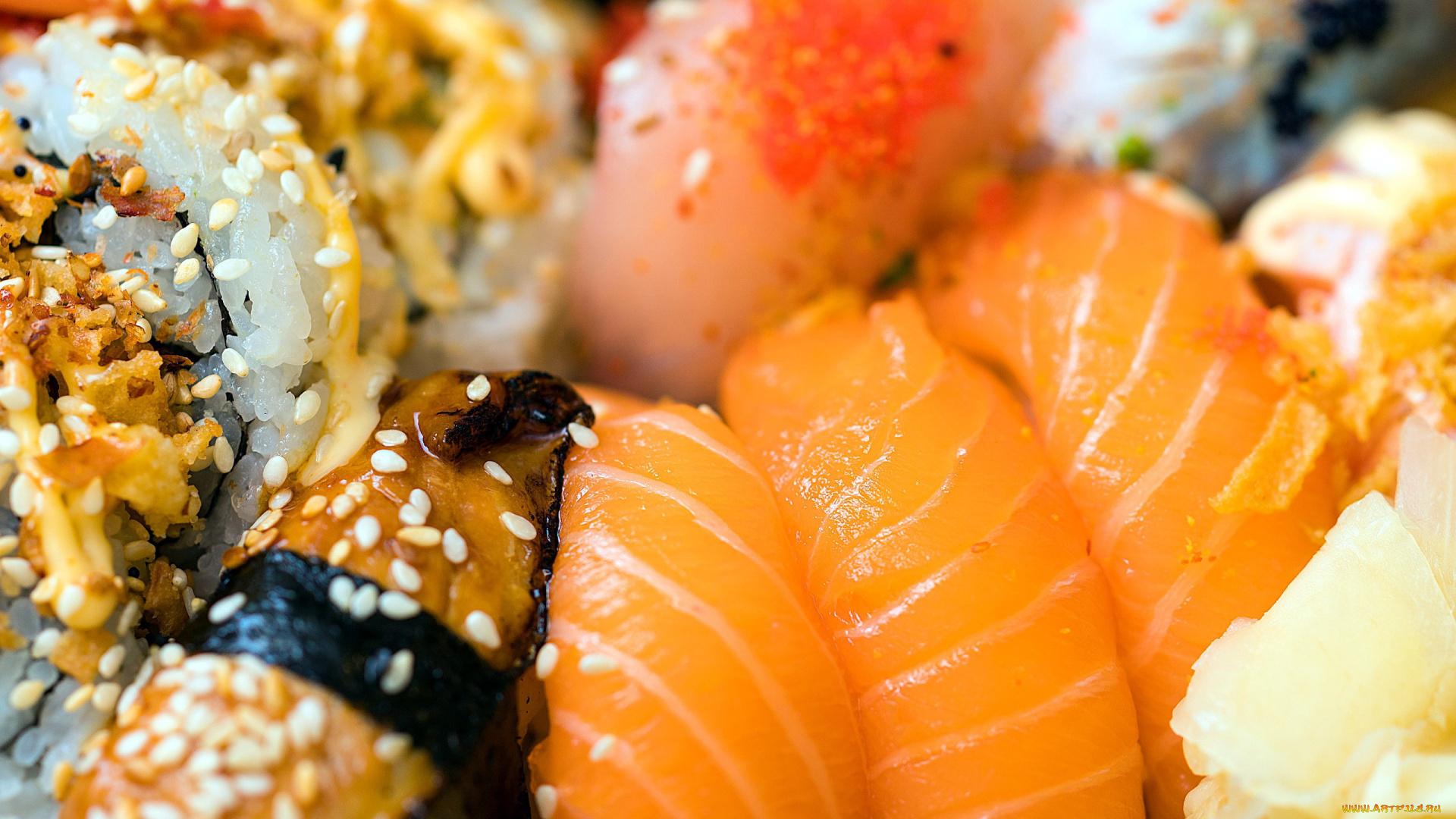 еда, рыба, , морепродукты, , суши, , роллы, суши, кунжут, лосось
