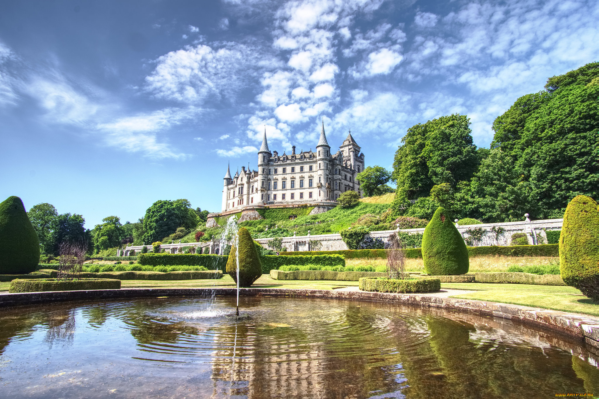 dunrobin, castle, , scotland, города, замки, англии, простор