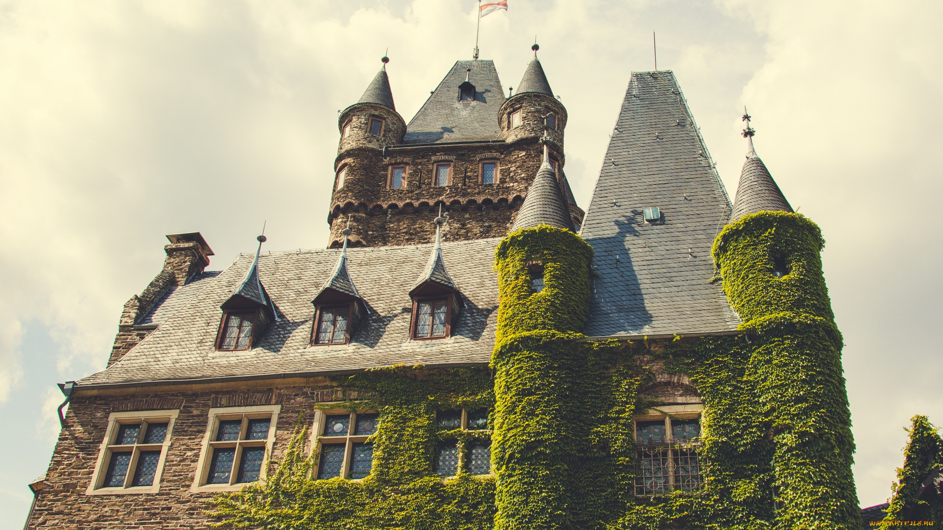 cochem, castle, города, кохем, , германия, cochem, castle