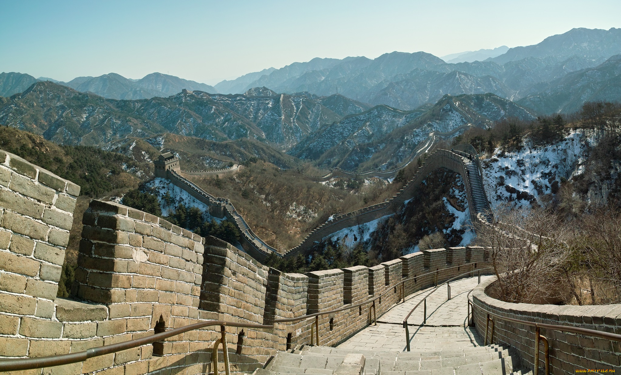 Great Wall of China at Badaling, China бесплатно