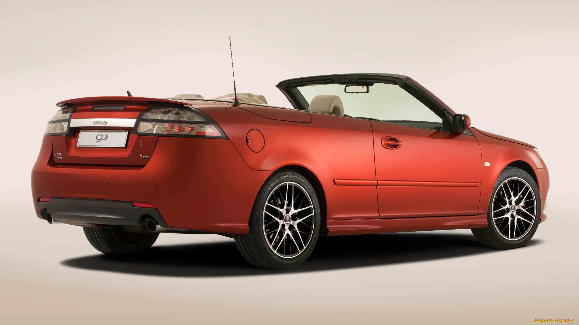 автомобили, saab, 9-3, convertible, independence, красный