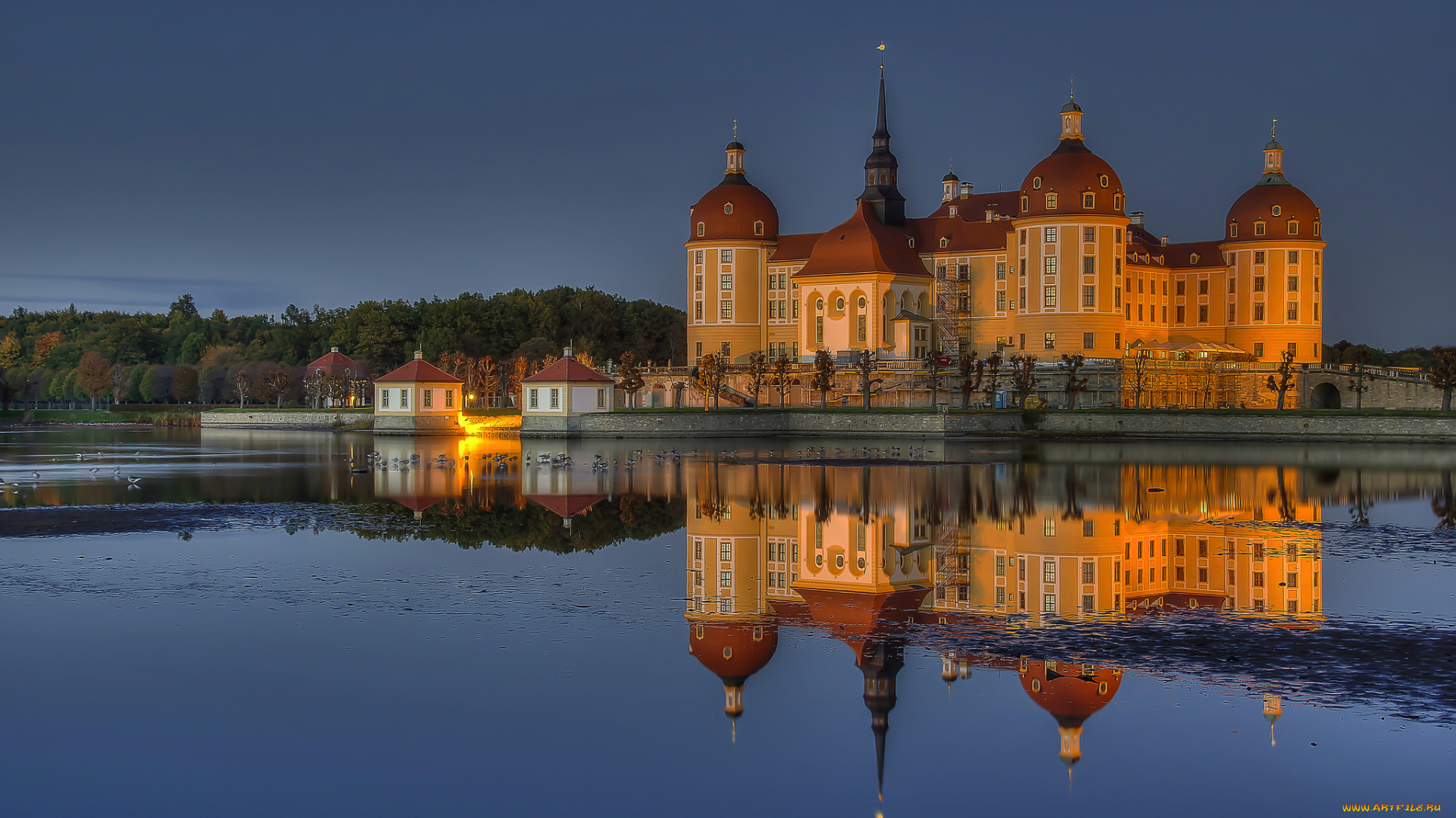 moritzburg, castle, города, -, дворцы, , замки, , крепости, парк, пруд, замок