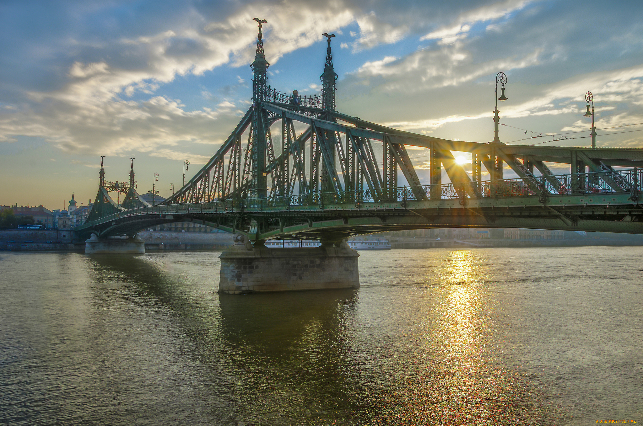 liberty, bridge, города, -, мосты, река, мост