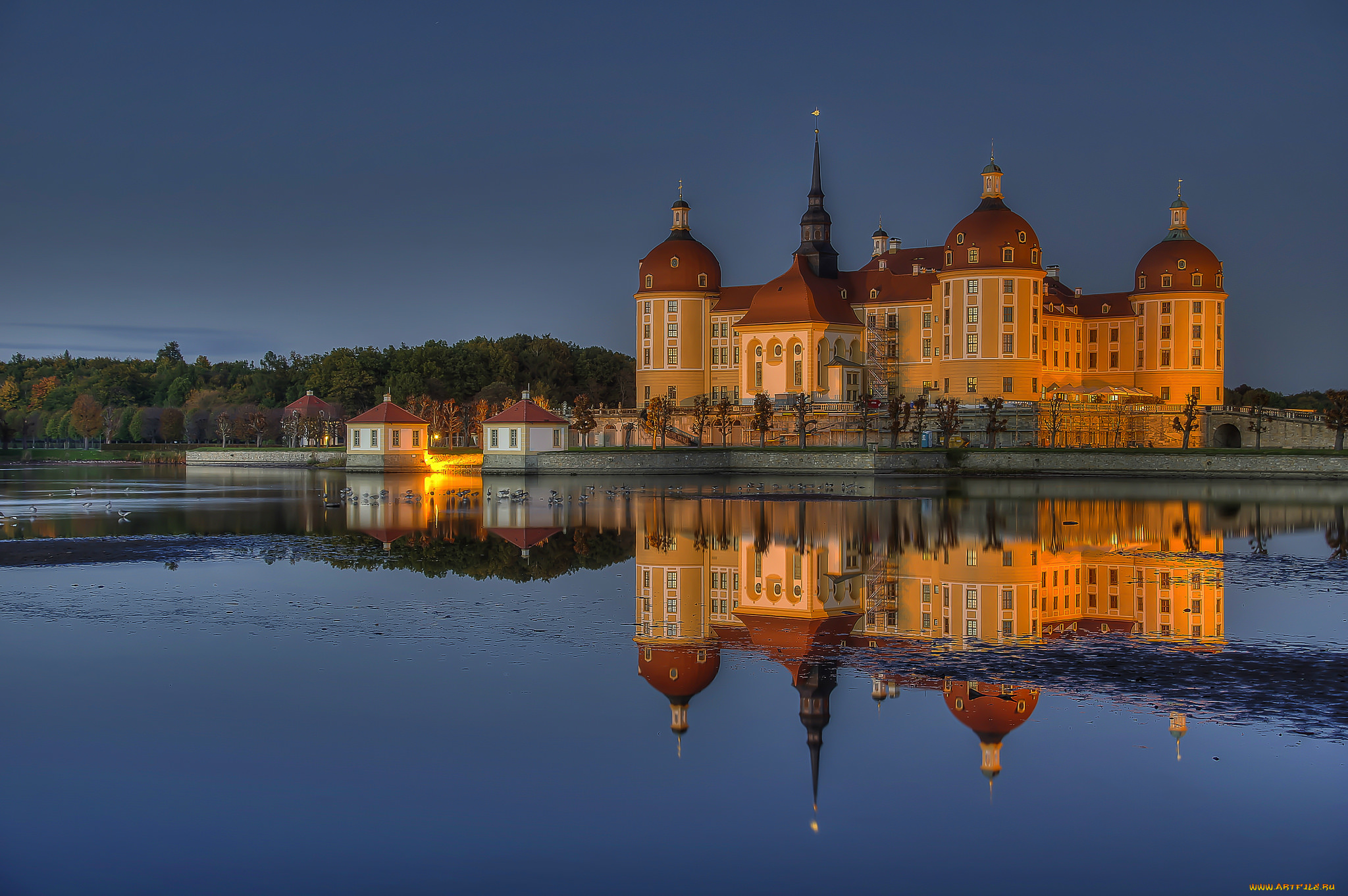 moritzburg, castle, города, -, дворцы, , замки, , крепости, парк, пруд, замок