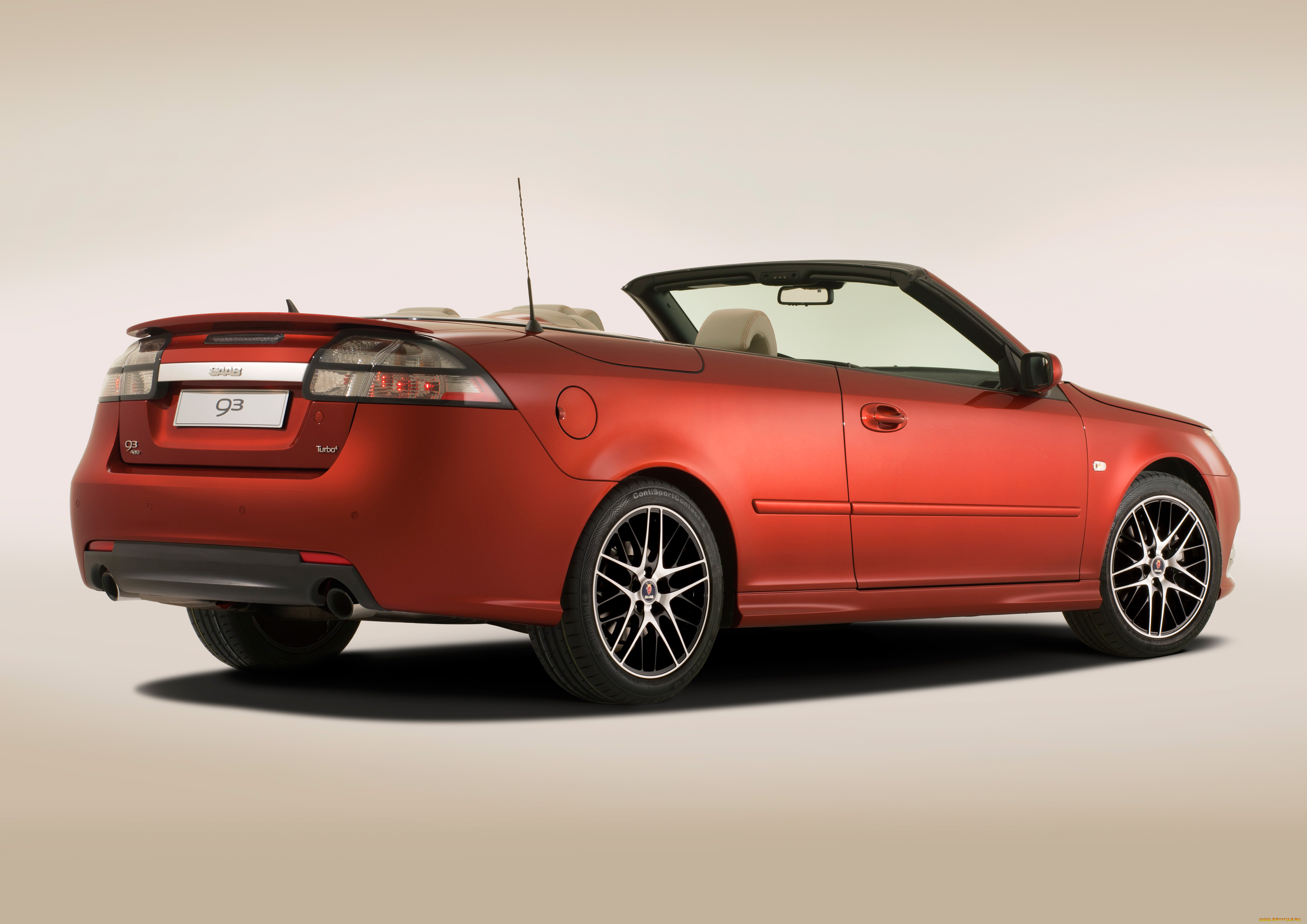 автомобили, saab, 9-3, convertible, independence, красный