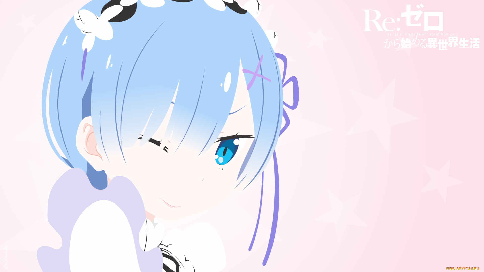 аниме, re, , zero, kara, hajimeru, isekai, seikatsu, девушка, взгляд, фон