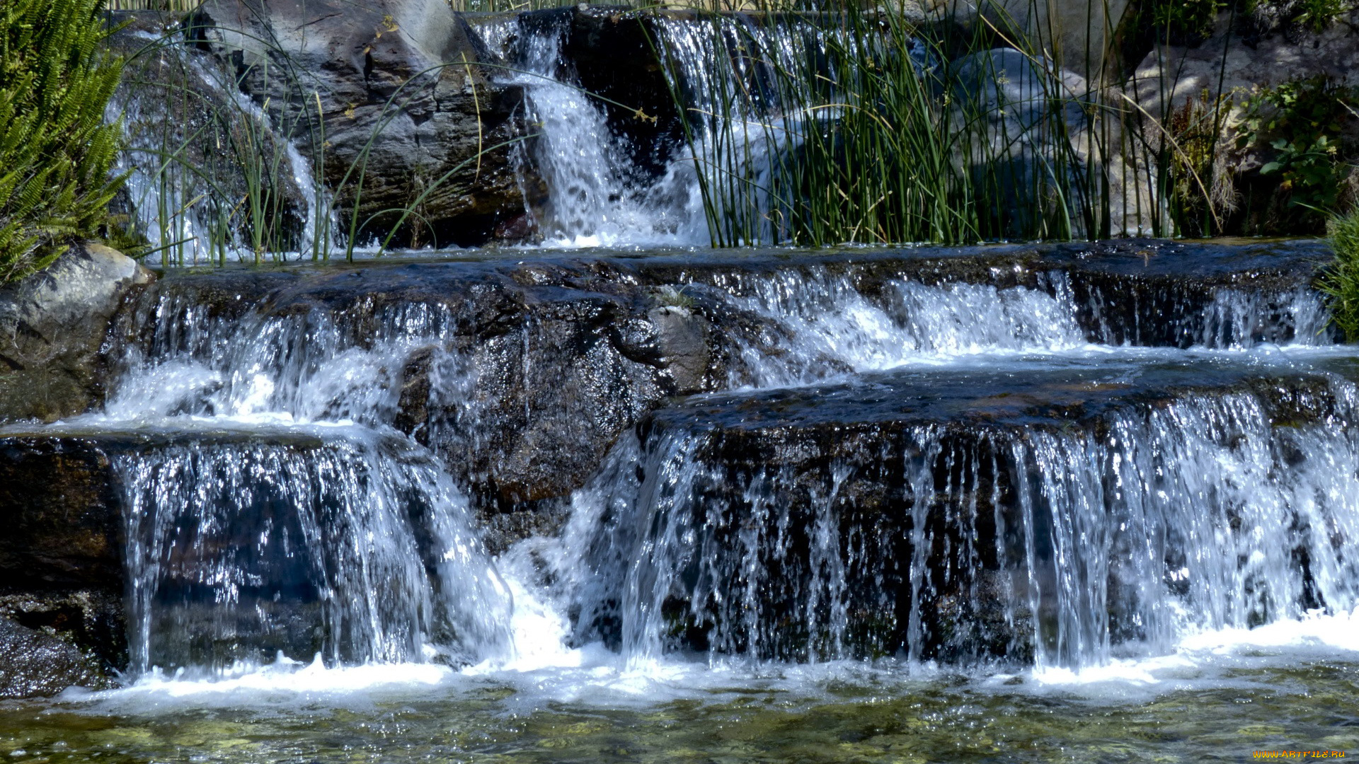 природа, водопады, потоки, вода