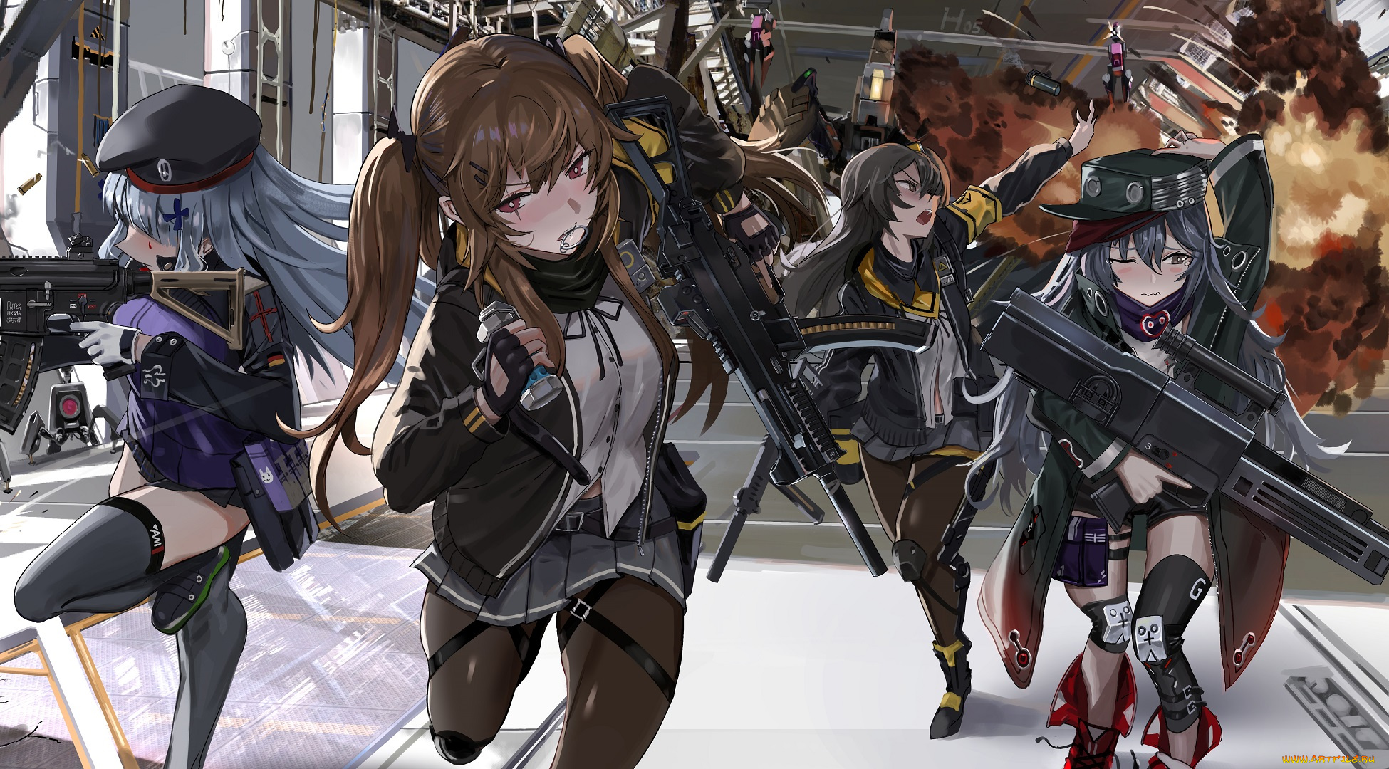 аниме, girls, frontline, девушки