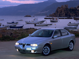 обоя alfa, romeo, 156, jts, 2002, автомобили