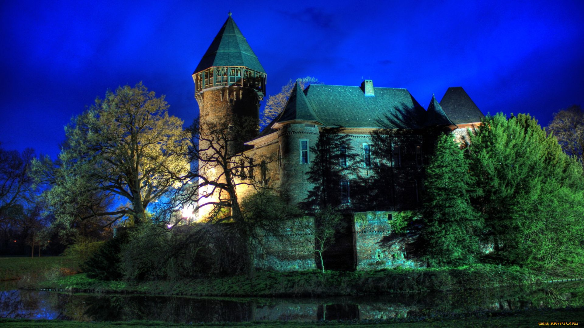 германия, krefeld, burg, linn, города, дворцы, замки, крепости