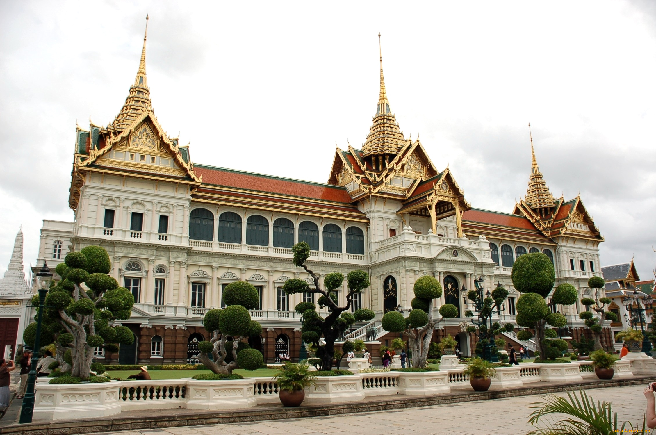 королевский, дворец, рамы, аюттая, таиланд, города, дворцы, замки, крепости, архитектура, позолота