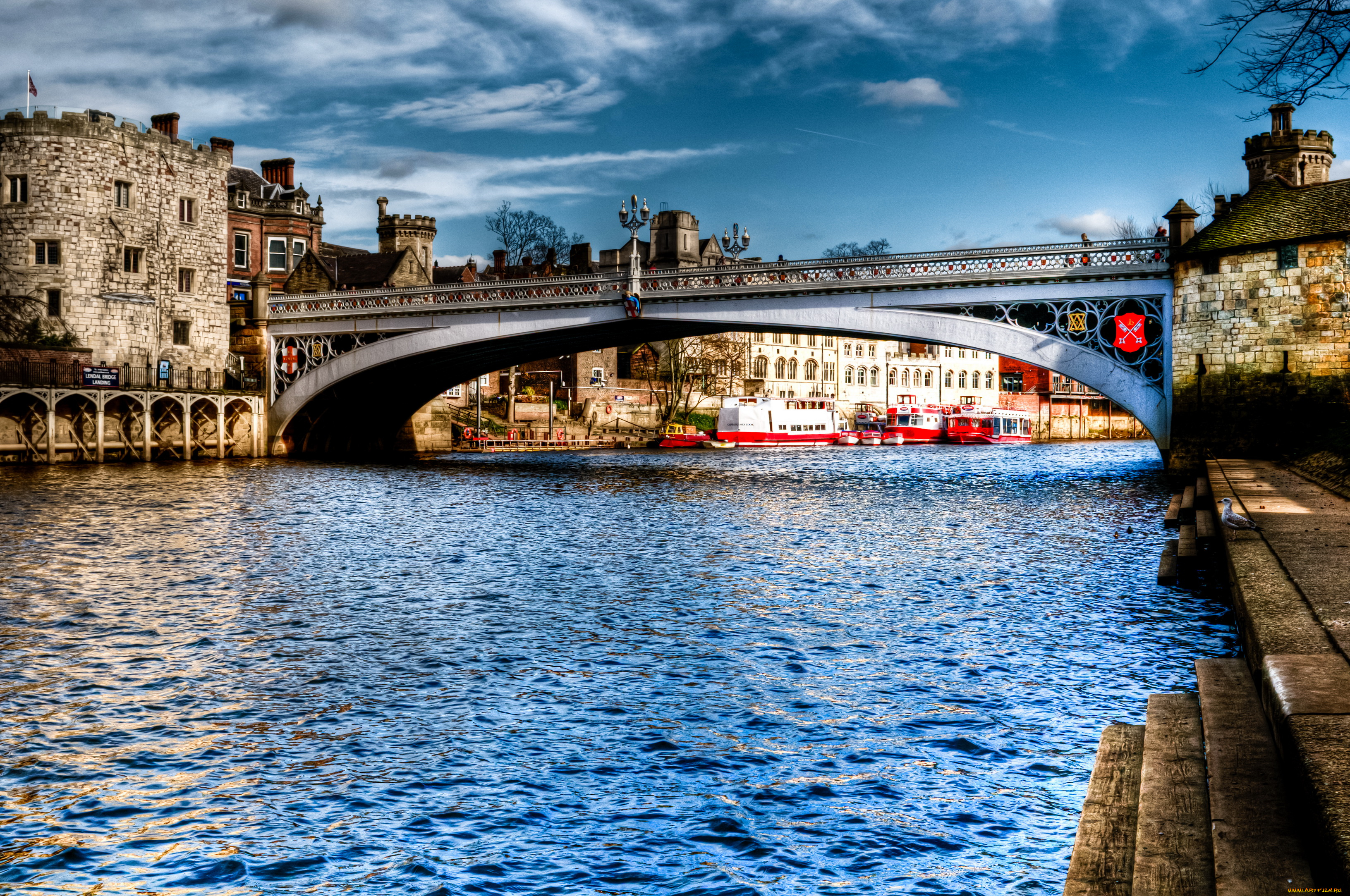 lendal, bridge, river, ouse, york, англия, города, мосты, мост, река