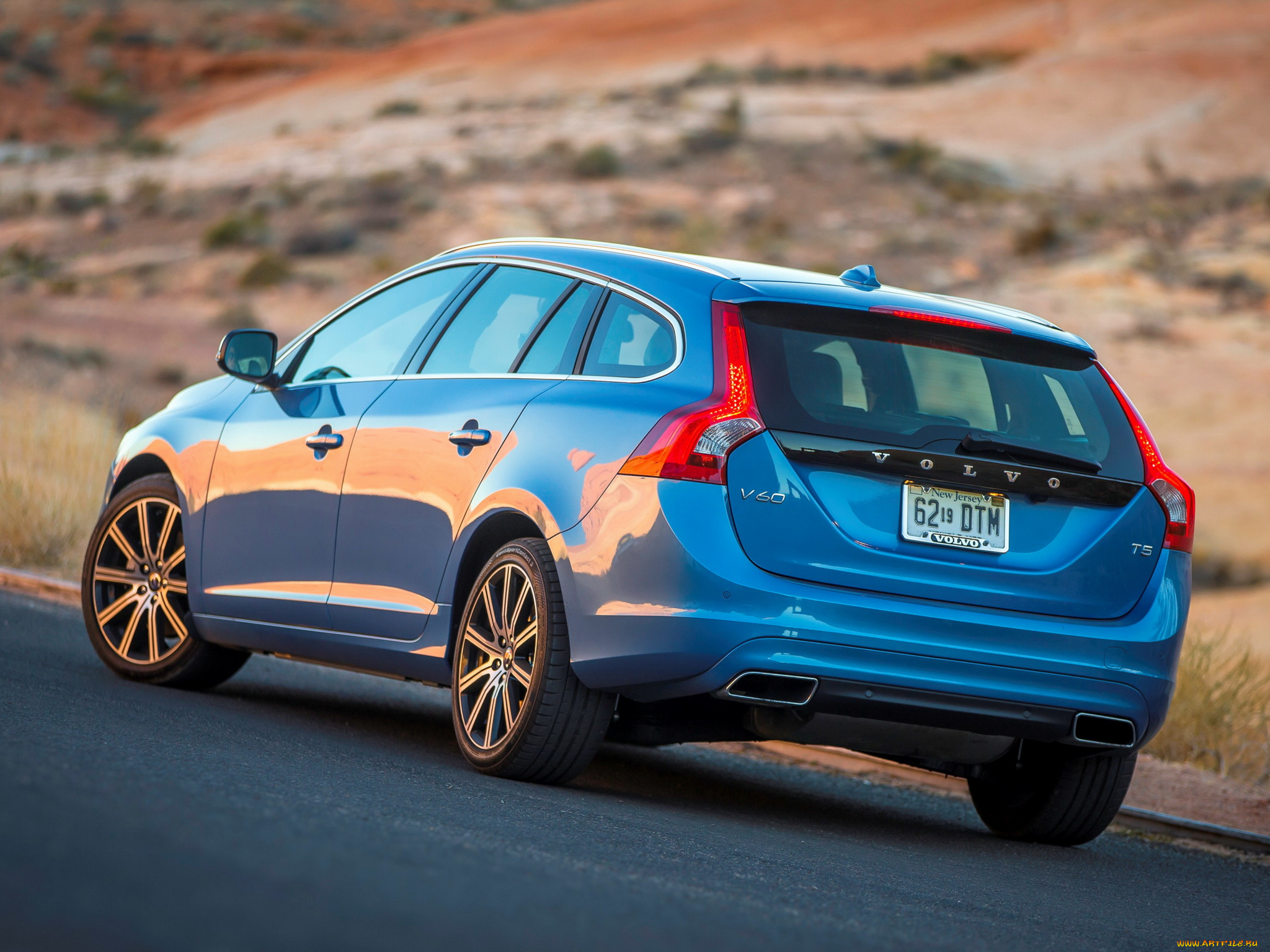 автомобили, volvo, 2014г, синий, us-spec, v60, t5