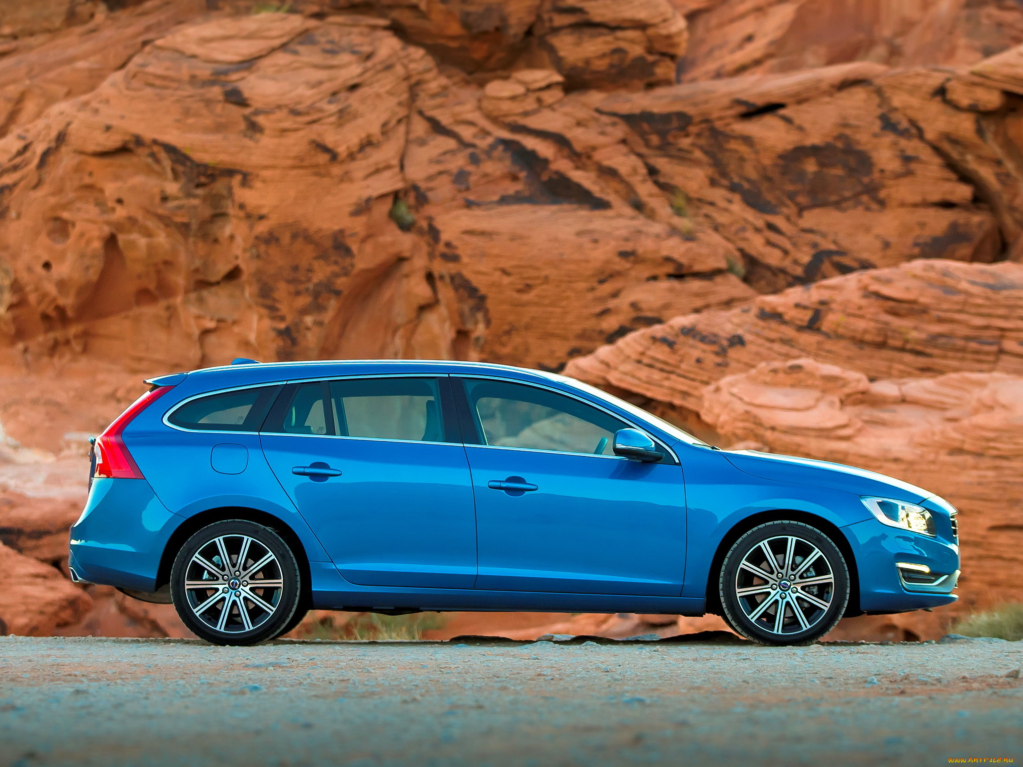 автомобили, volvo, v60, t5, us-spec, 2014г, синий