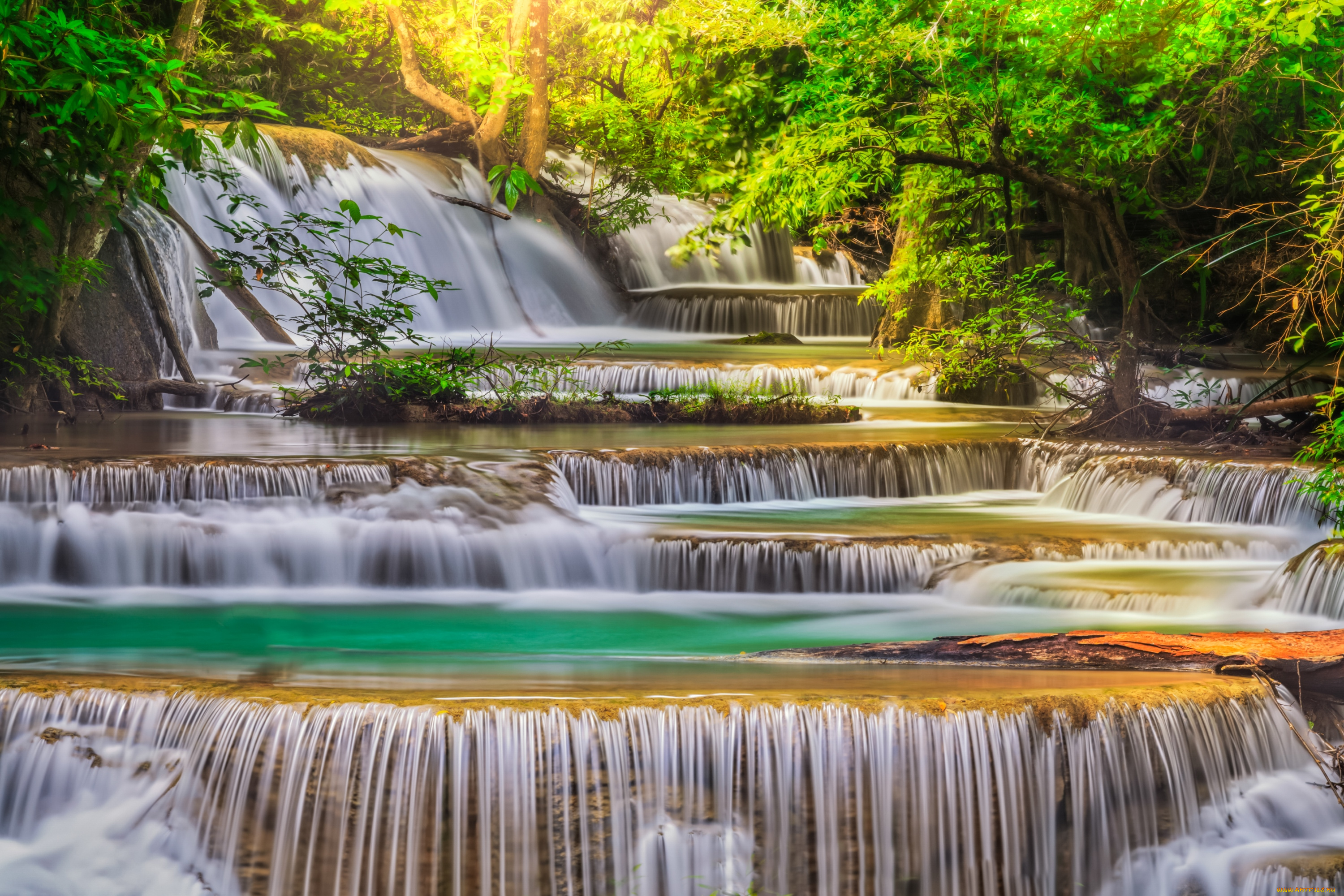 природа, водопады, каскад, вода