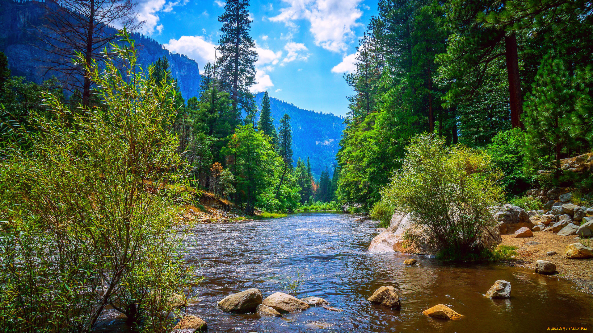 природа, реки, озера, йосемитский, национальный, парк, yosemite, national, park