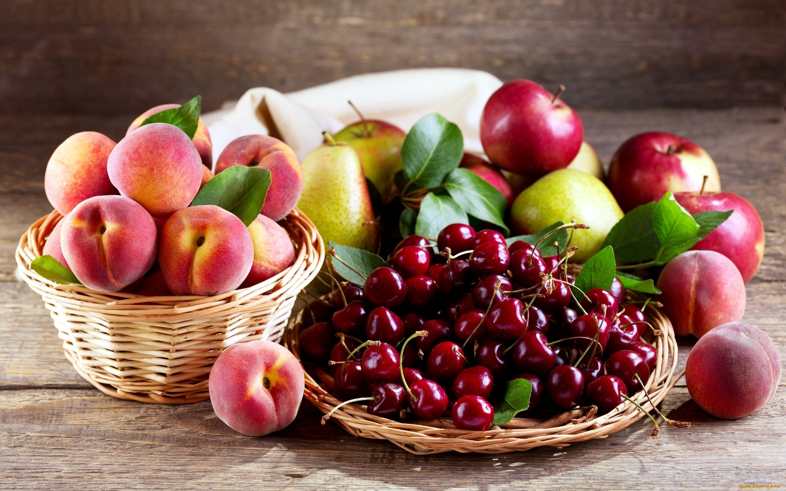 еда, фрукты, , ягоды, яблоки, персики, груши, вишни
