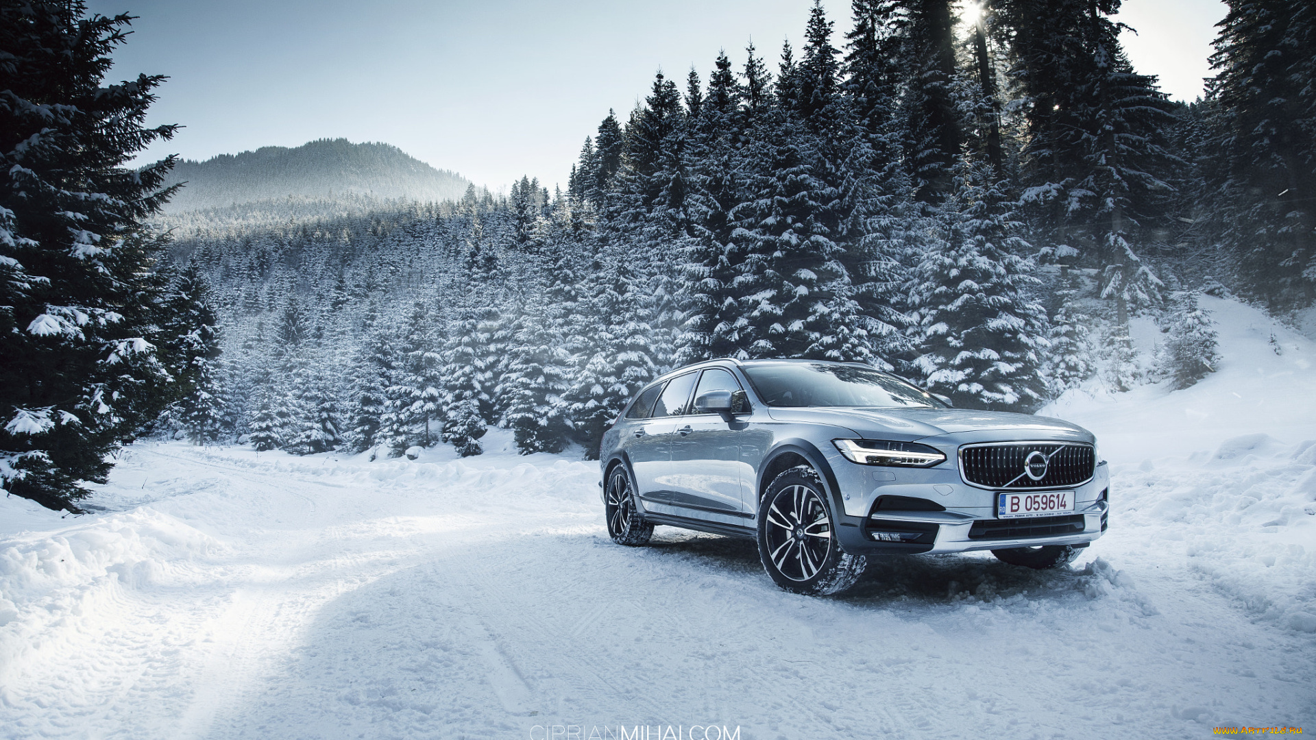 2018, volvo, v90, cc, автомобили, volvo, деревья, снег, зима, cc, v90, вольво