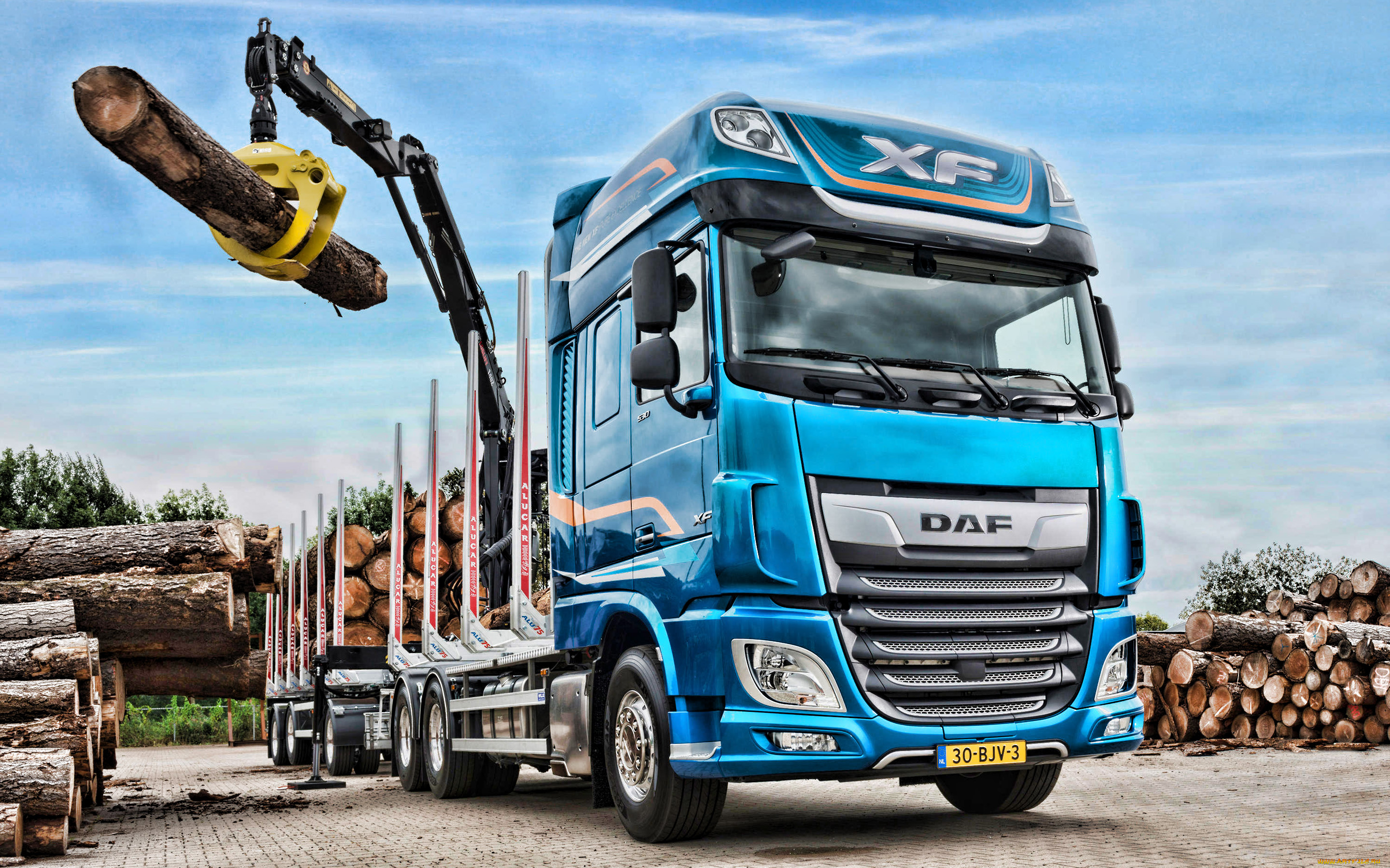 2019, daf, xf, 530, автомобили, daf, грузовики, лесовоз, trucks, 2019, lkw, hdr, xf, 530