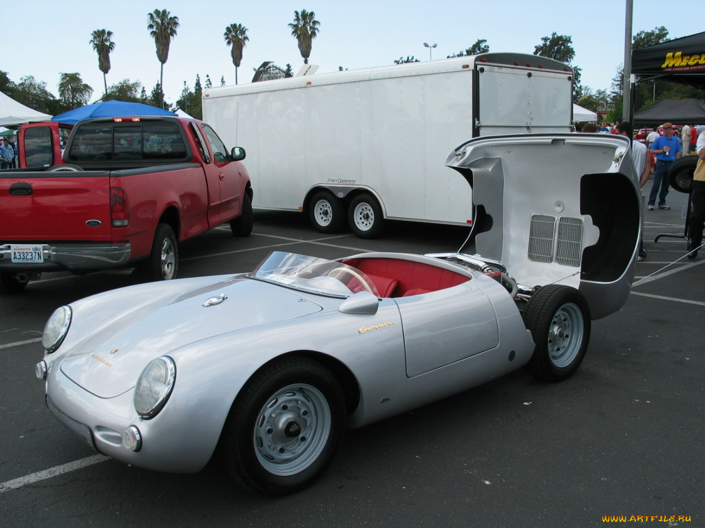 porsche, spyder, 1955, автомобили