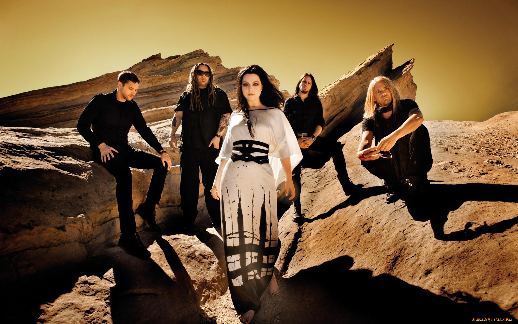 музыка, evanescence, мужчины, скалы, женщина