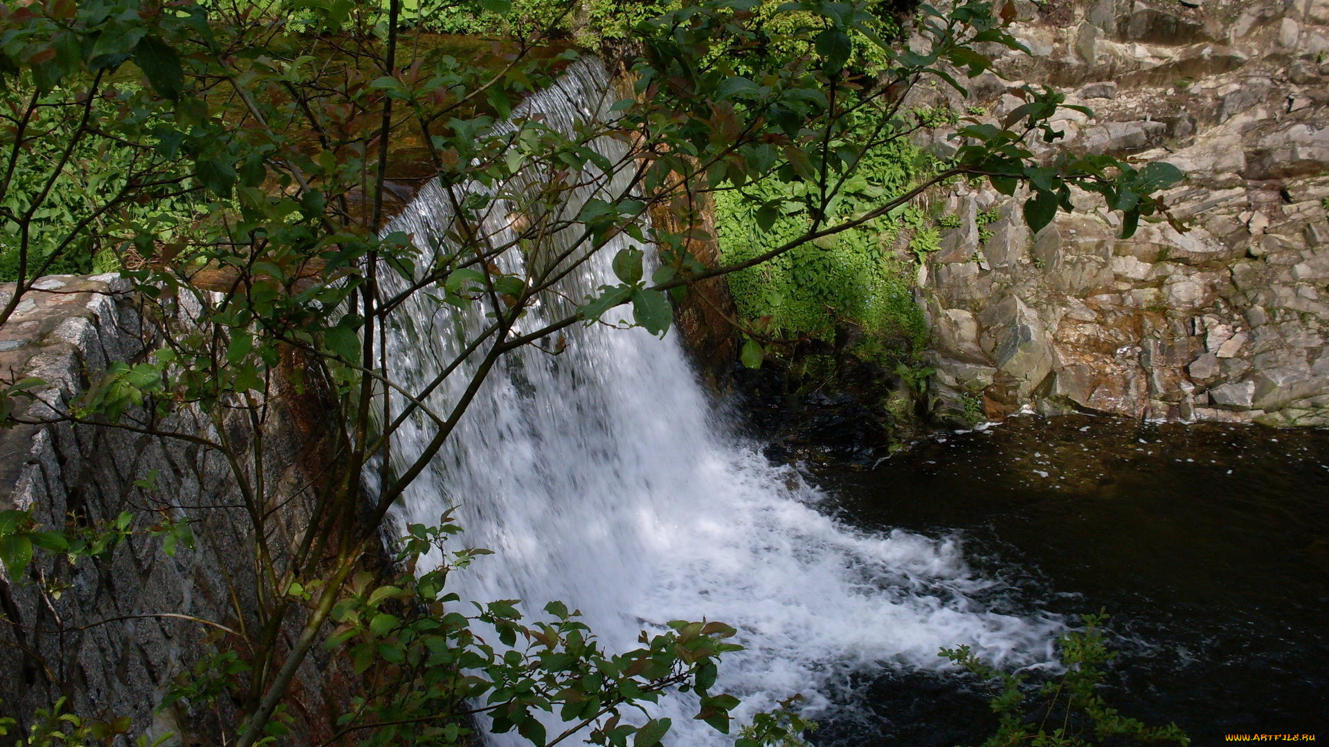 природа, водопады, водопад, вода, скалы