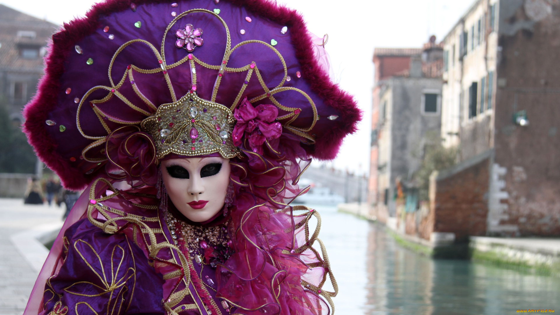 разное, маски, карнавальные, костюмы, карнавал, венеция, лиловый