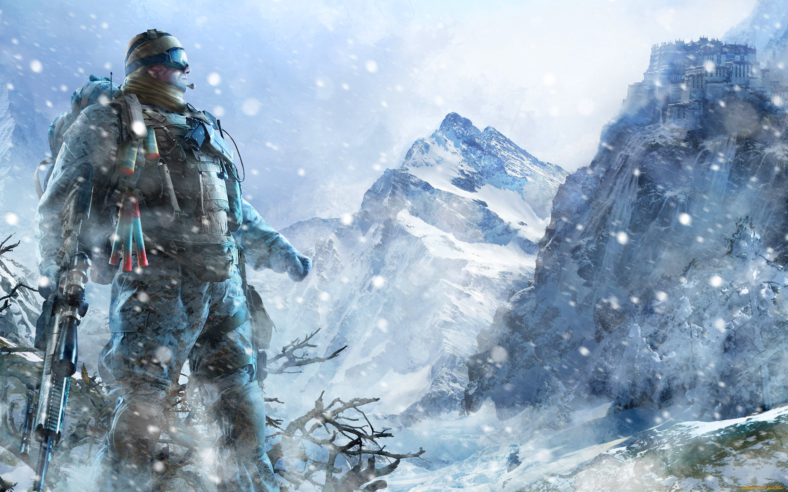 видео, игры, sniper, ghost, warrior, горы, снег, 2, снайпер