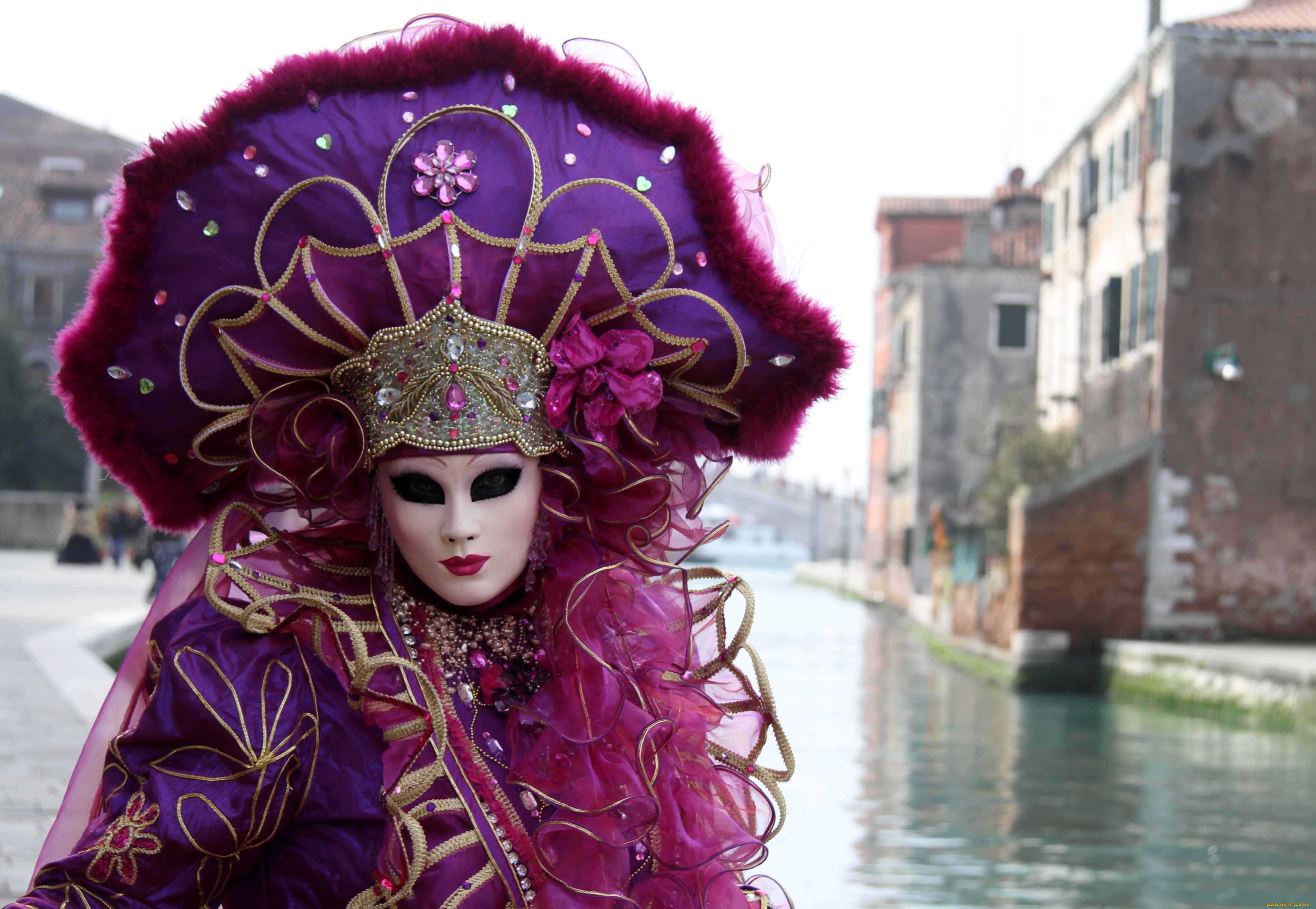 разное, маски, карнавальные, костюмы, карнавал, венеция, лиловый