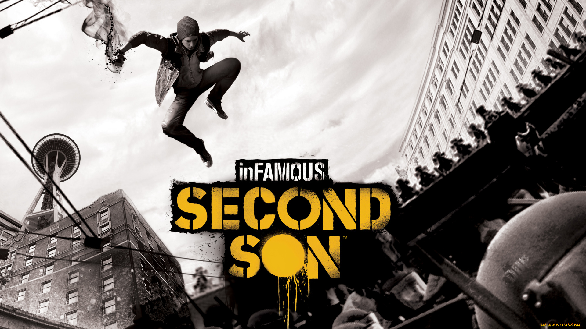 infamous, second, son, видео, игры, прыжок