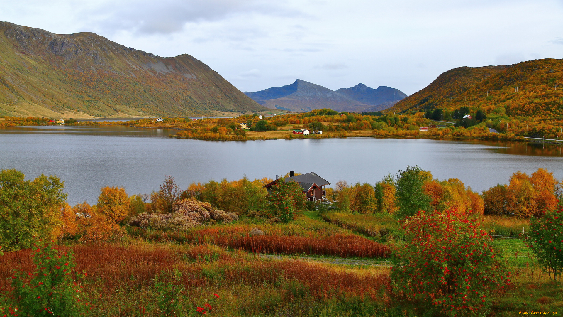 норвегия, лофотенские, острова, фьорд, steirapollen, природа, реки, озера, пейзаж