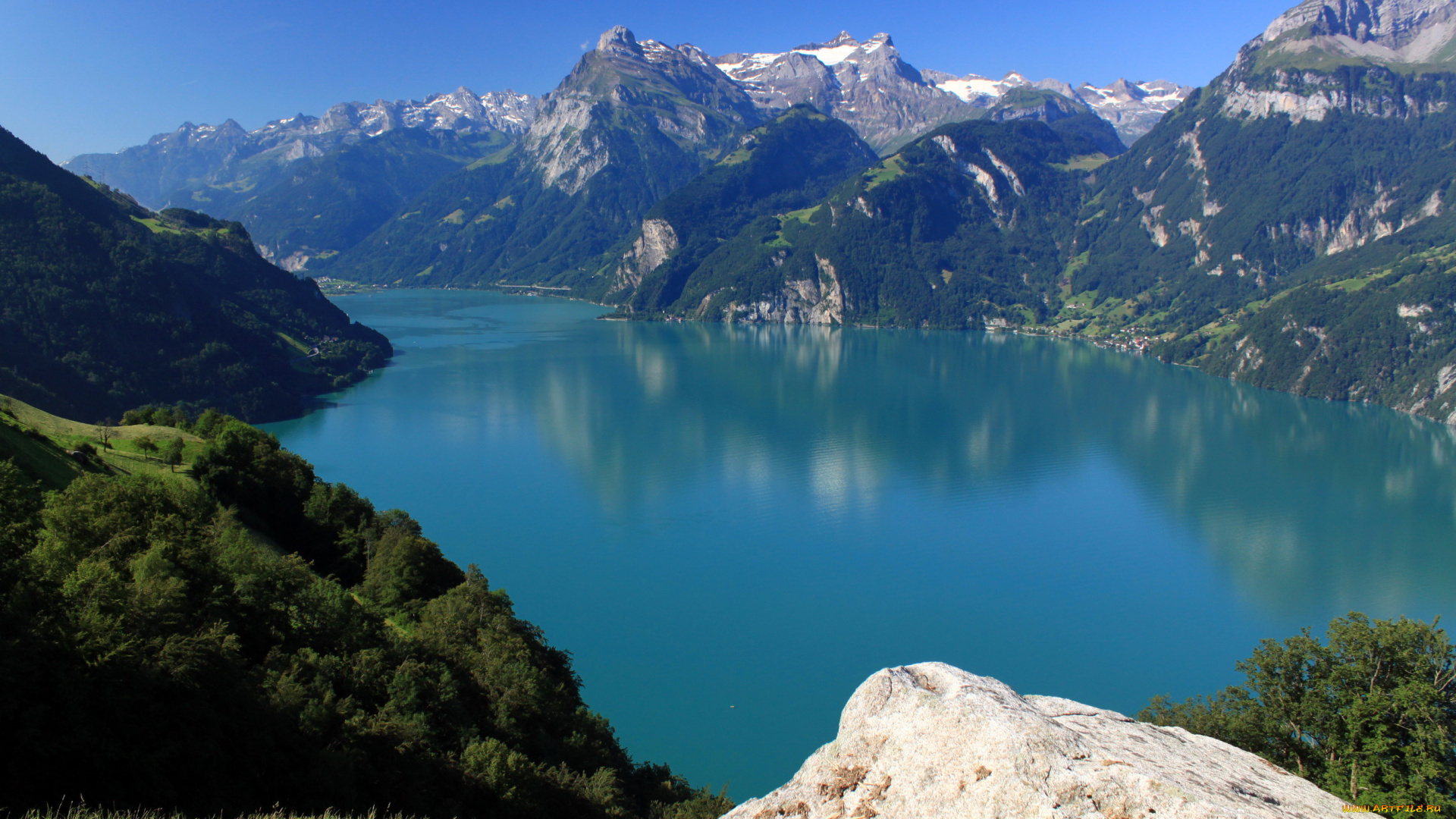 швейцария, моршах, природа, реки, озера, горы, озеро