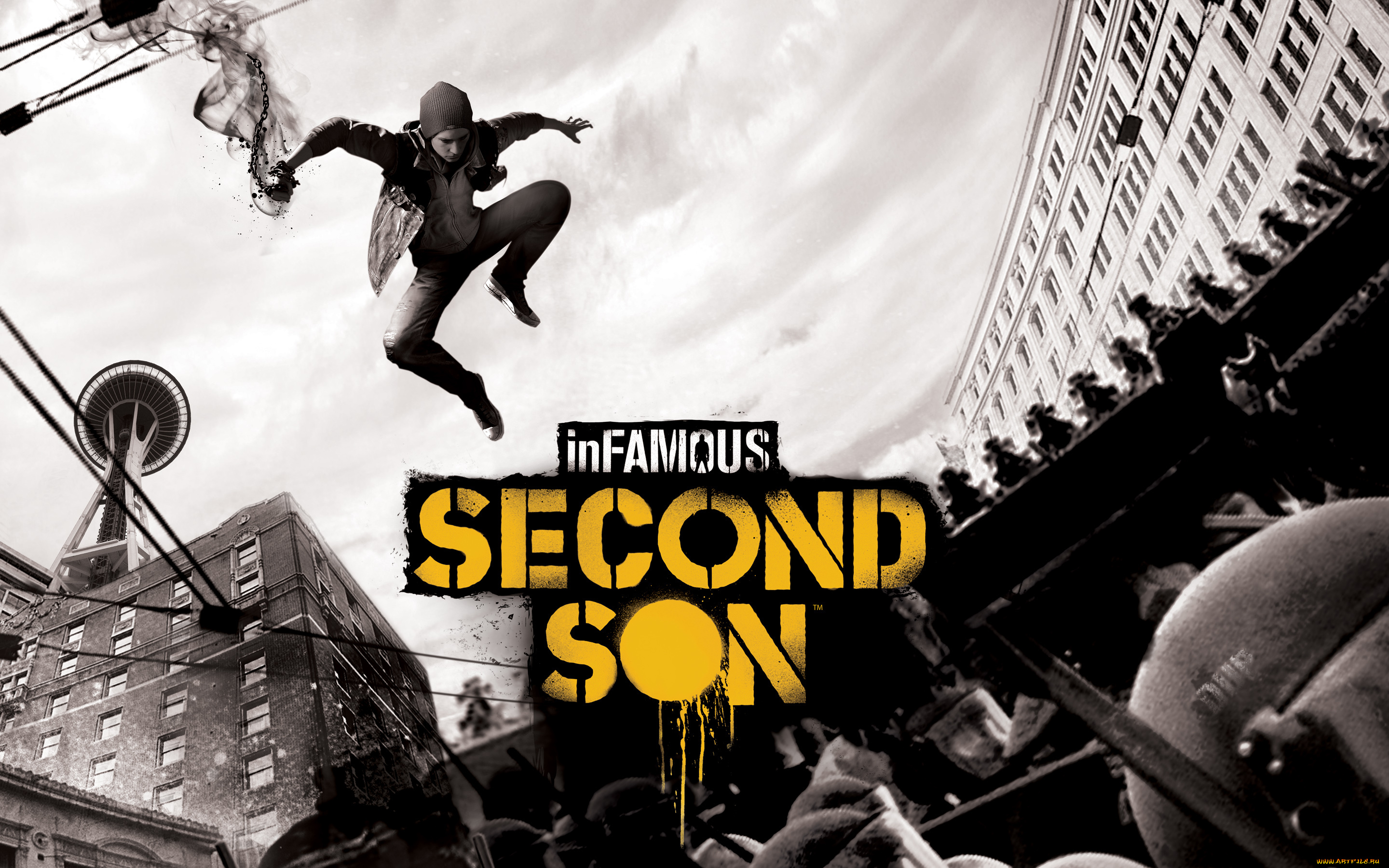 infamous, second, son, видео, игры, прыжок