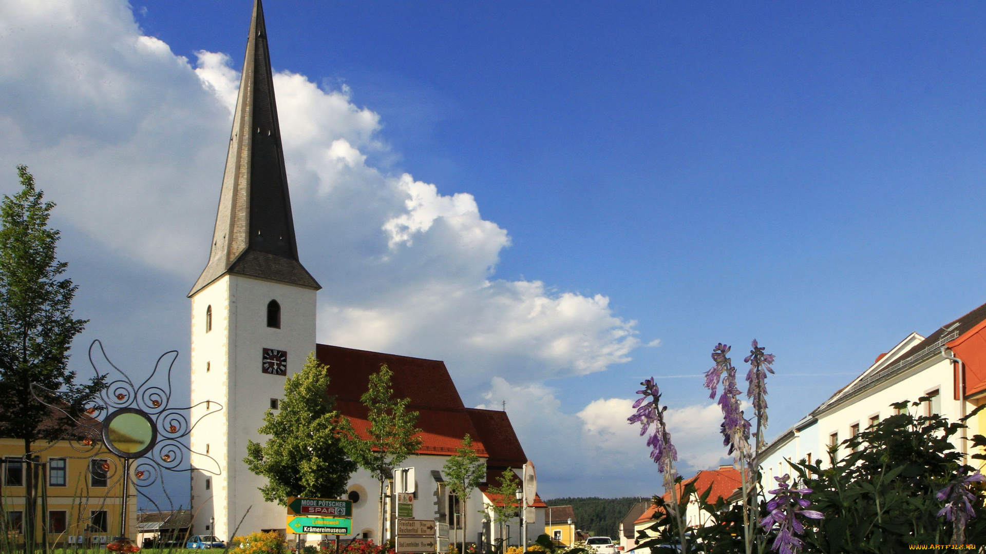 австрия, schenkenfelden, города, -, католические, соборы, , костелы, , аббатства, austria, австрия, дома, кирха, schenkenfelden