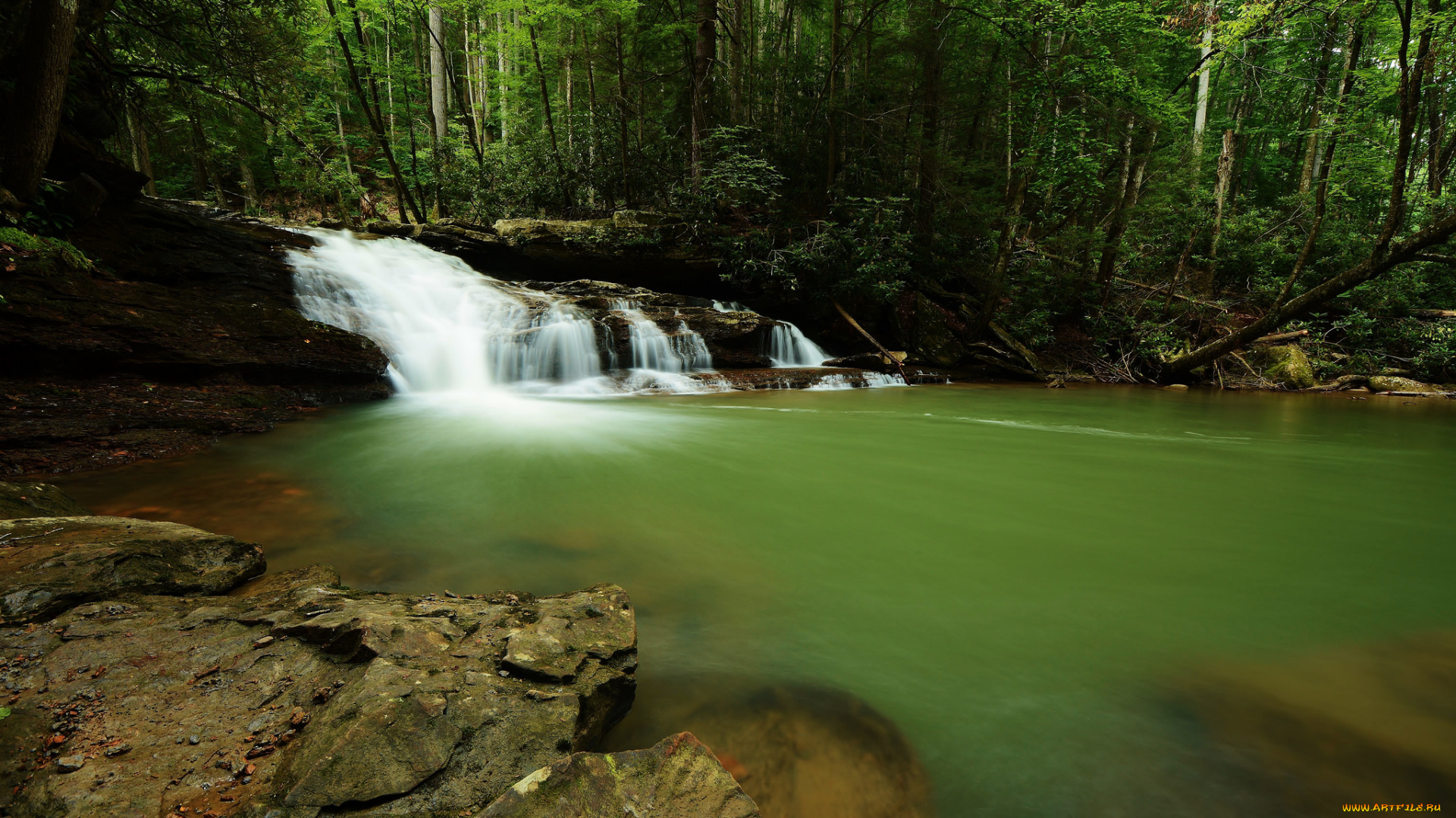 природа, водопады, поток, водопад, вода, waterfall, stream, water