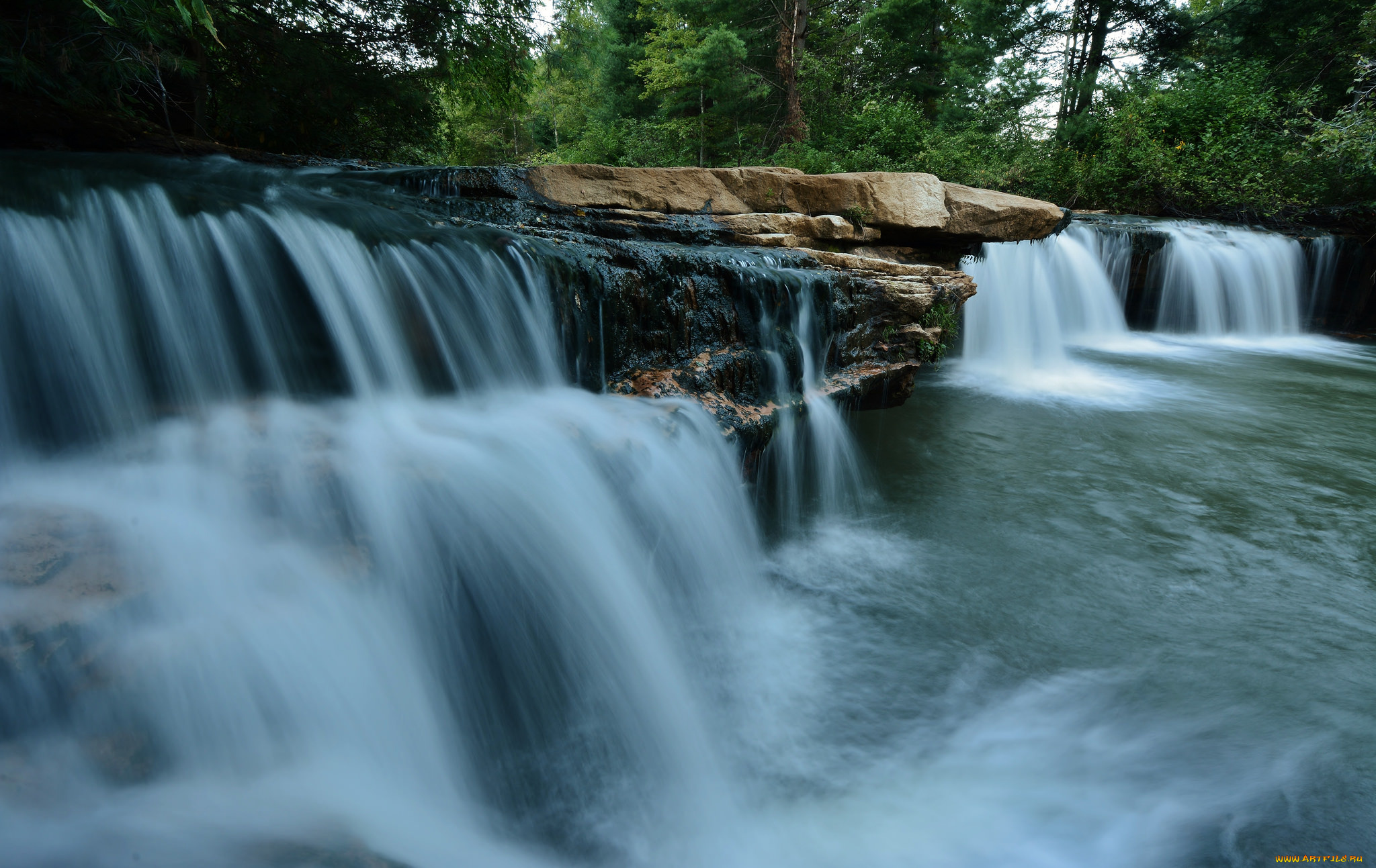 природа, водопады, stream, waterfall, water, поток, вода, водопад