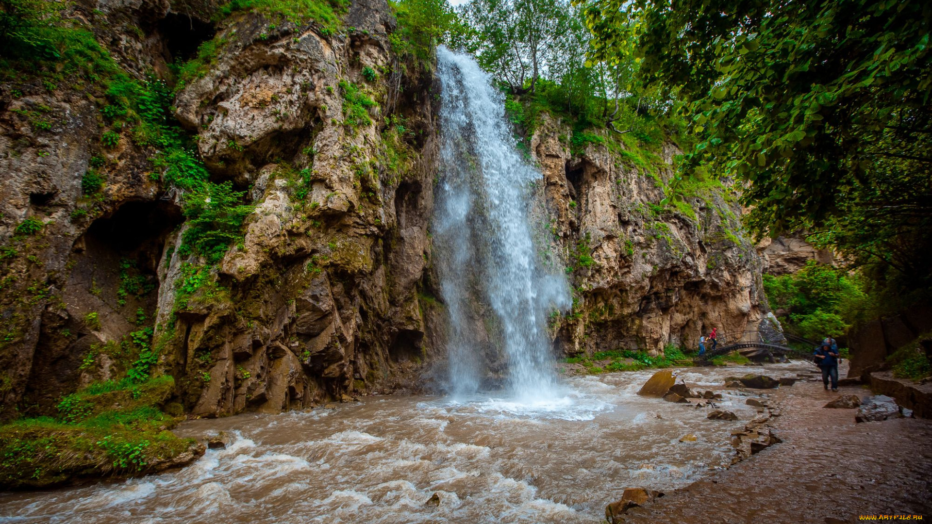 водопад, природа, водопады, карачаево-Черкесия