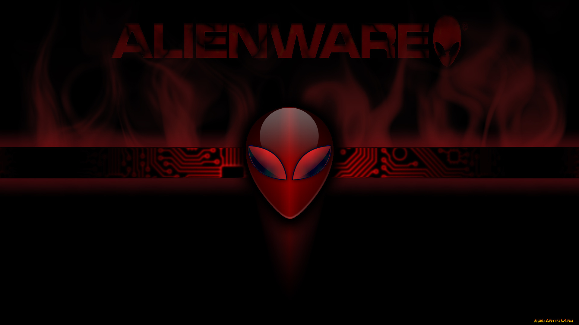 компьютеры, alienware, фон, логотип