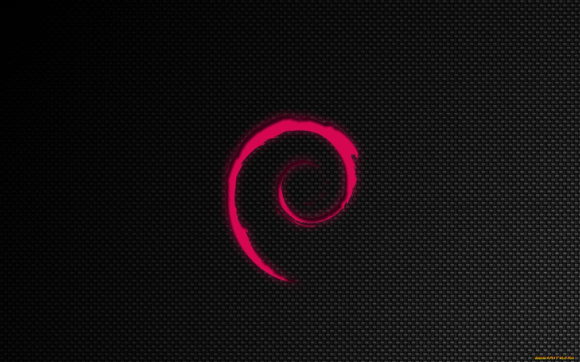 компьютеры, debian, фон, логотип