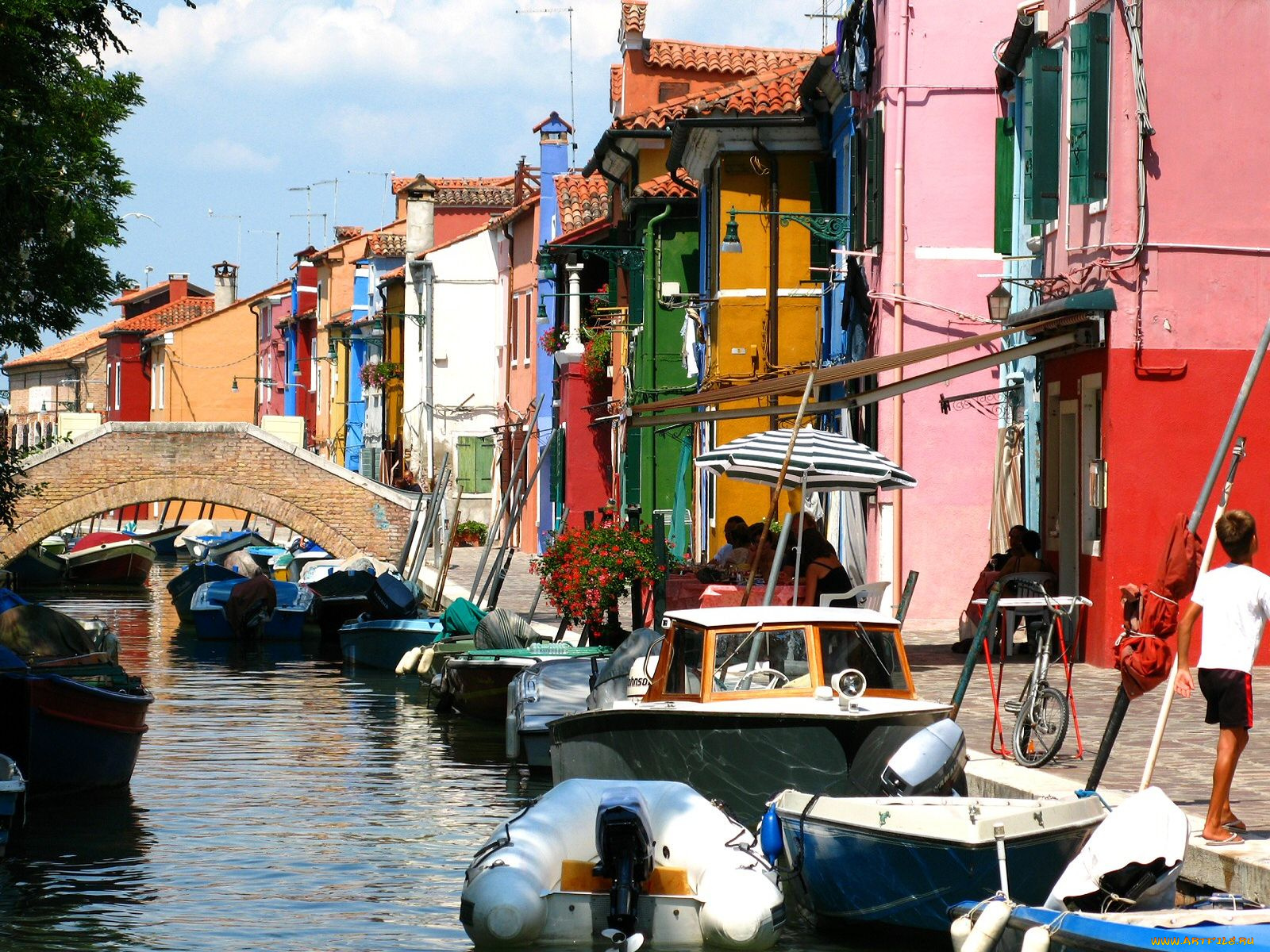 burano, italy, корабли, порты, причалы