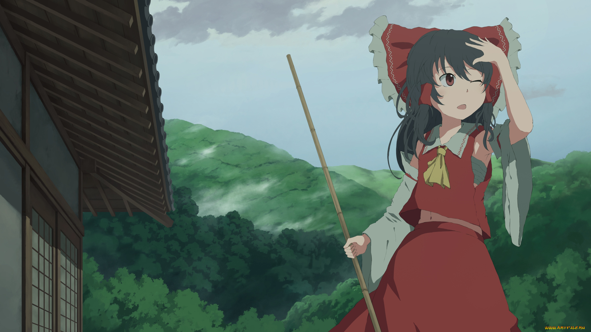 hakurei, reimu, аниме, touhou