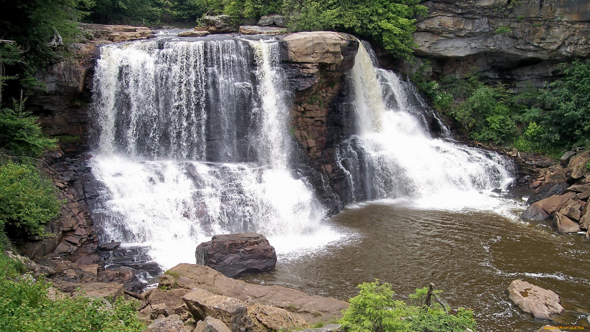 природа, водопады, blackwater, falls, state, park, usa