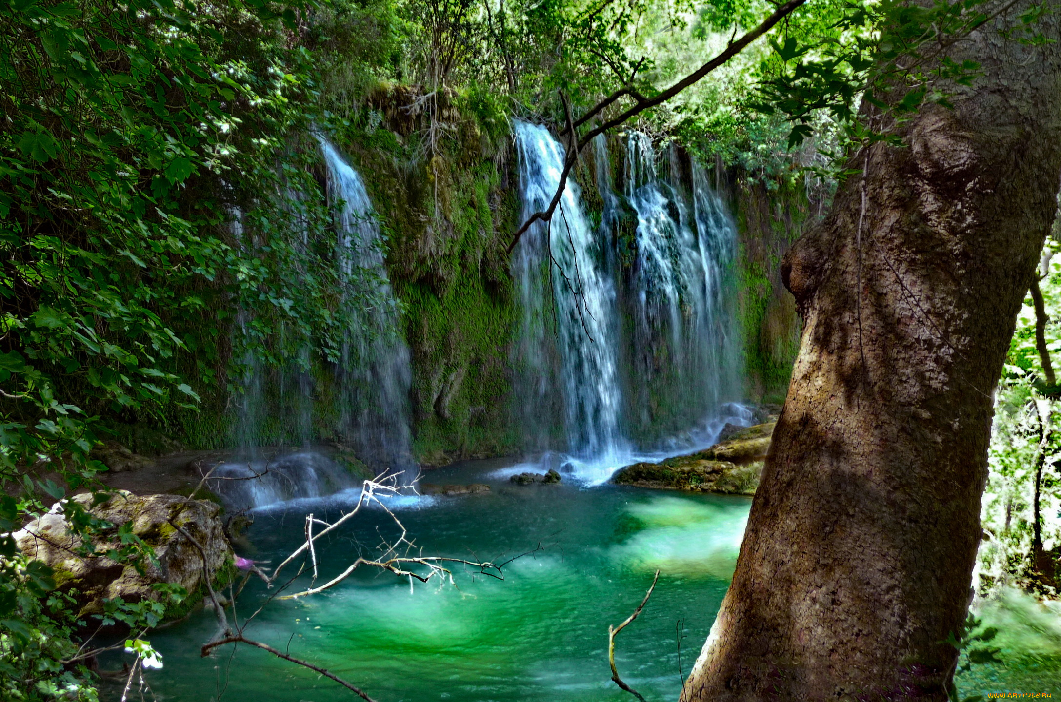 природа, водопады, турция, анталья, kursunlu, waterfall