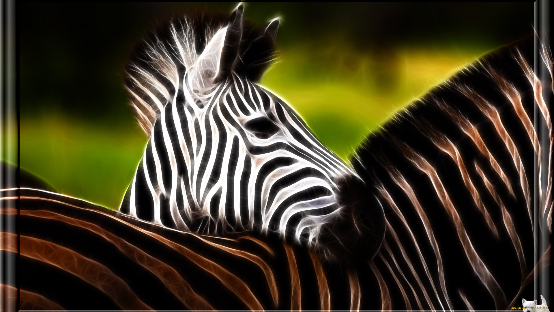 Скачать обои 3д, графика, animals, животные, зебры из раздела 3Д ...
