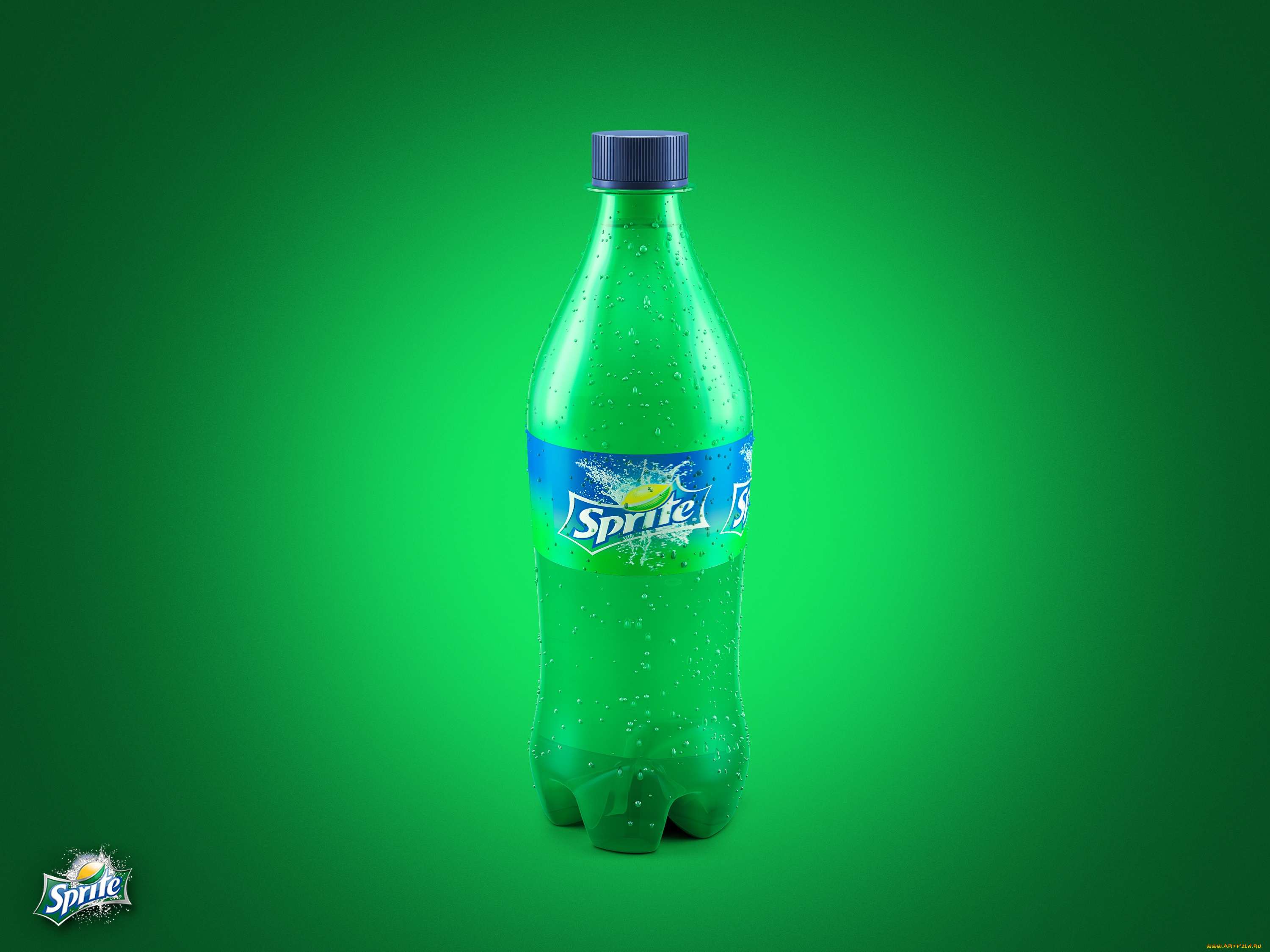 бренды, sprite, бутылка, зеленая