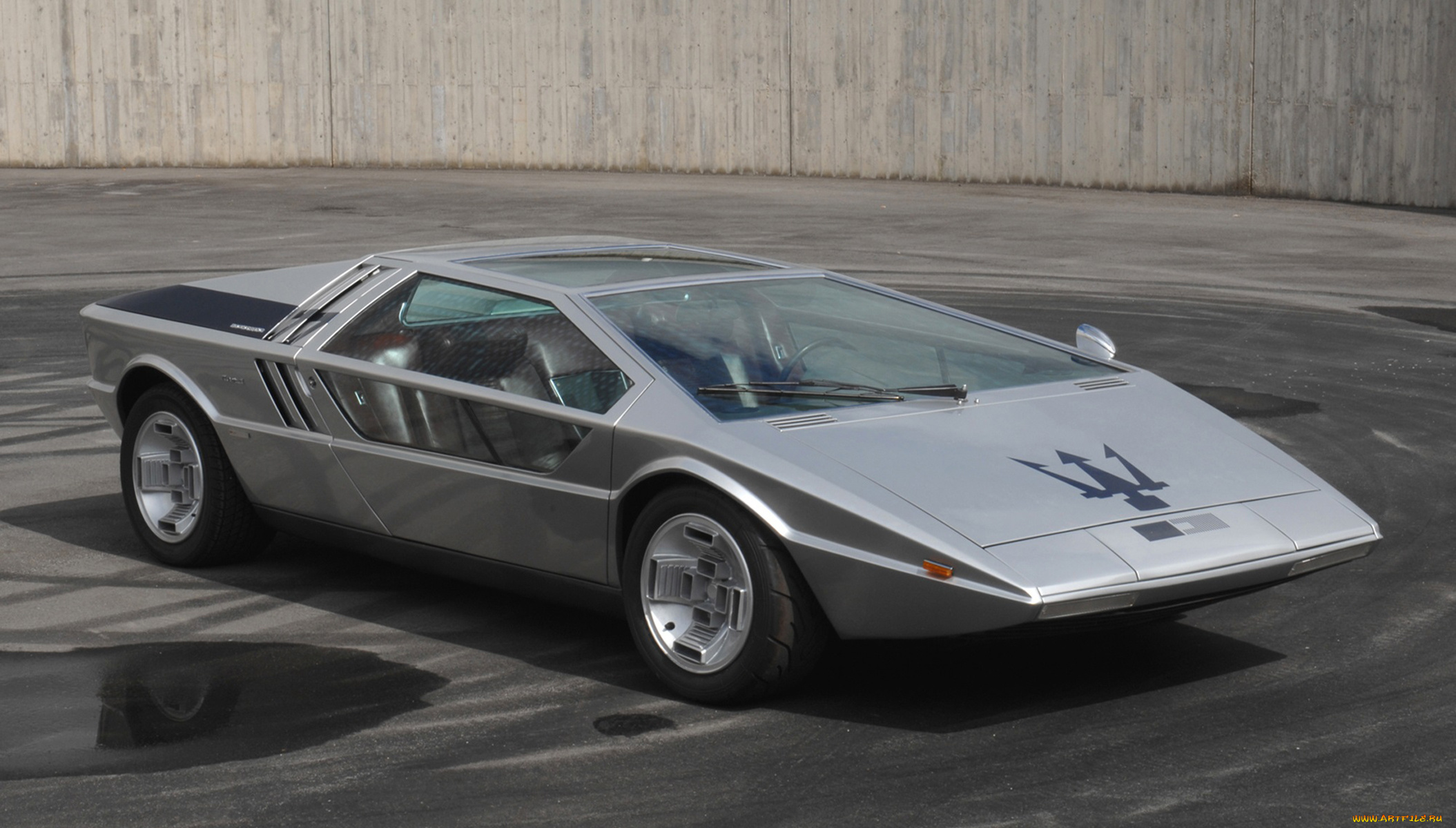 maserati, boomerang, concept, 1972, автомобили, maserati, boomerang, concept, 1972, car, серый, металлик, трасса