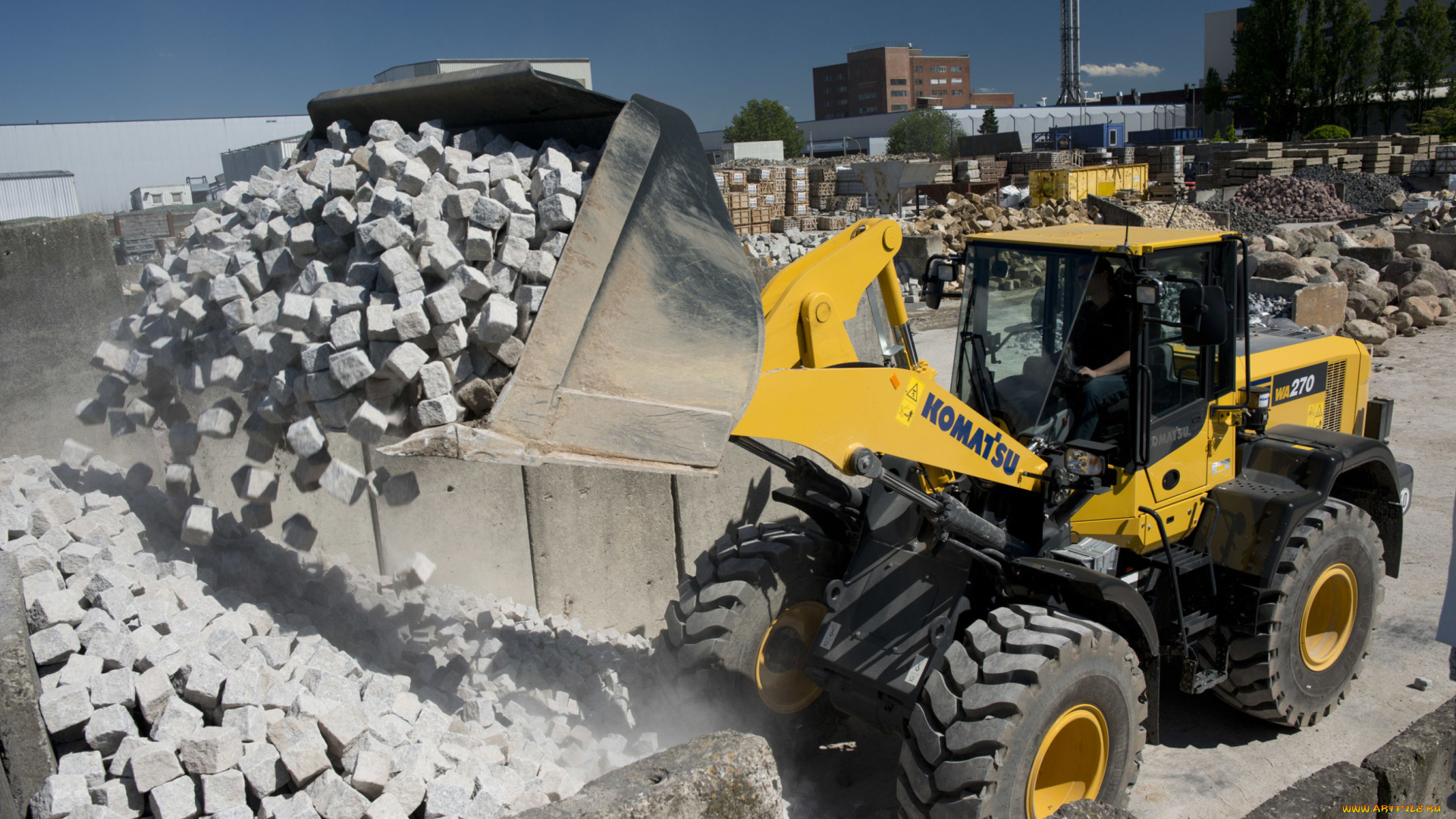 техника, фронтальные, погрузчики, komatsu